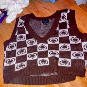 Brown Heart Vest Women’s